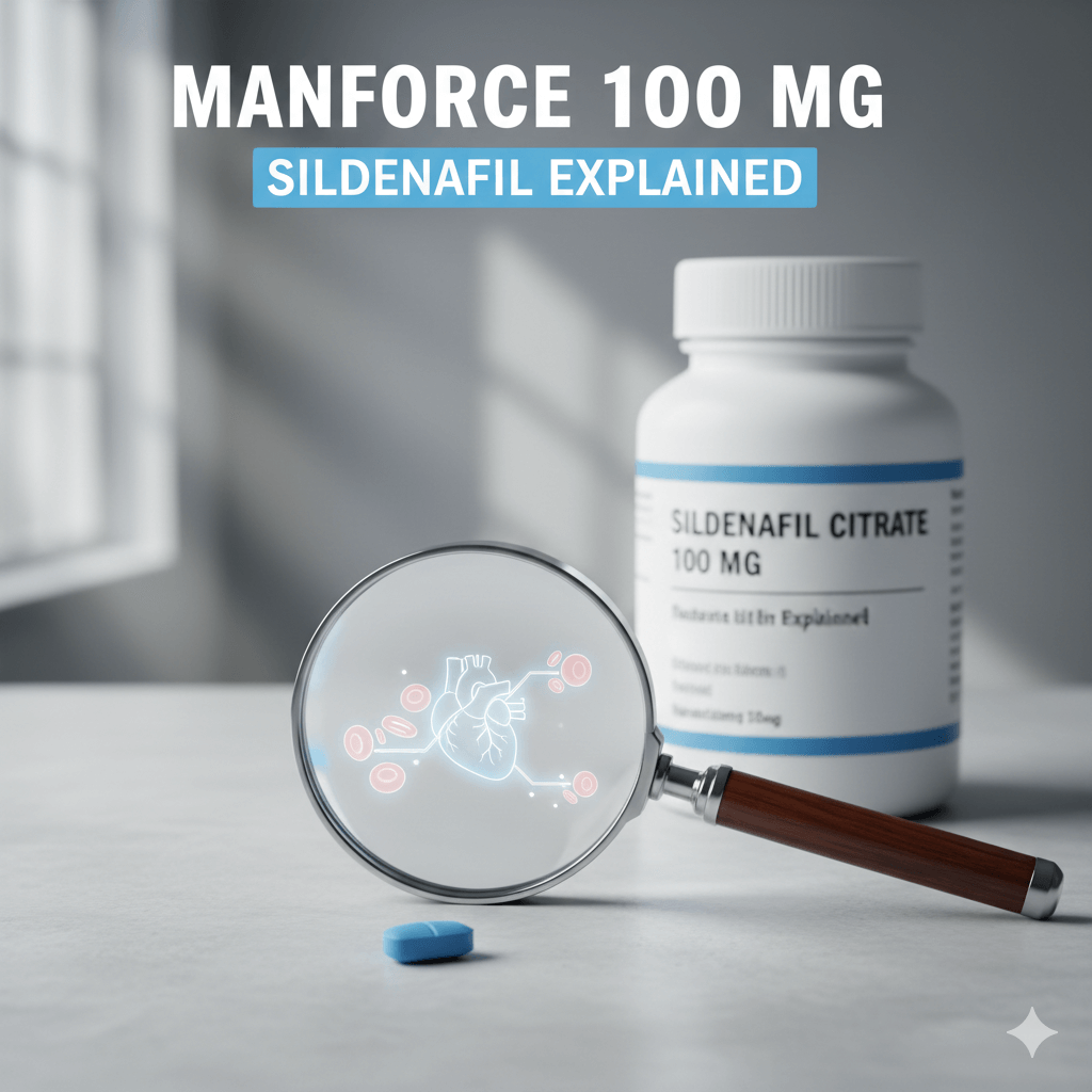 Manforce 100 mg (Sildenafil Citrate): What It Is & How It Works for ED