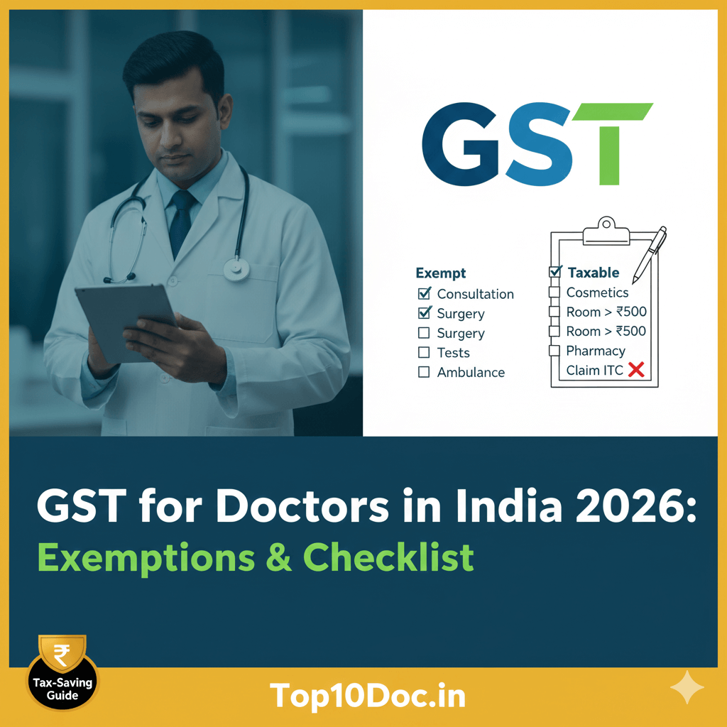 GST Registration & Exemptions for Indian Doctors (2026 Detailed Guide)